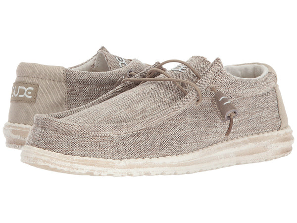 Hey Dude Wally Woven Beige slip-on shoe is the most comfortable mens shoe ever! Shop Bennetts Clothing for the most popular brands shipped to your door the fastest.