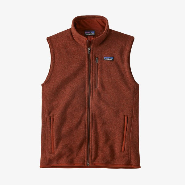 Patagonia Better Sweater Vest for men will keep you toasty on the coldest days. Shop Bennetts Clothing for a large selection of name brand outdoor clothing shipped same day to your front door.