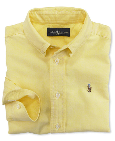 Ralph Lauren Boy's Blake Oxford button down-Yellow - Bennett's Clothing