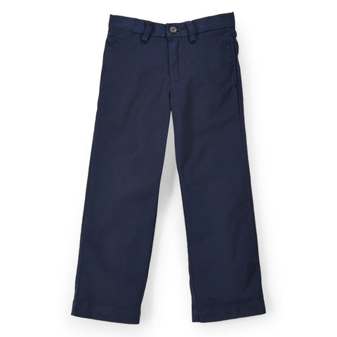 Ralph Lauren Boy's Suffield Flat Front Pant-Navy Blue