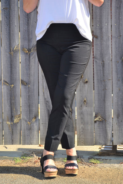 Renuar 1542 Cigarette Leg Ankle Pant-Black