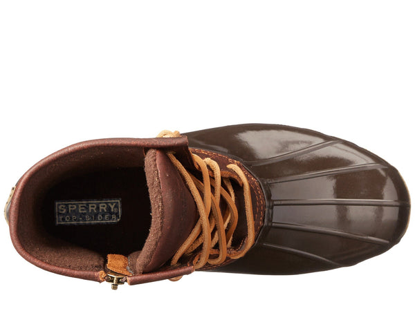 Sperry Womens Saltwater Duck Boots-Tan-Dark Brown