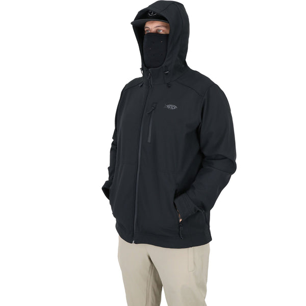 AFTCO Windproof Reaper Zip-up Jacket-Black