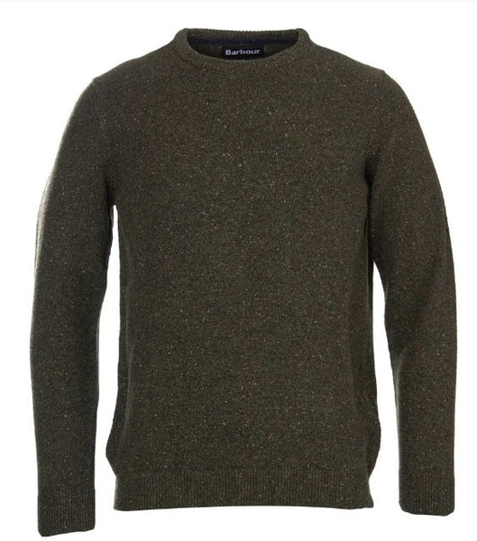 Barbour Mens Tisbury Crew Neck Sweater-Forest Green