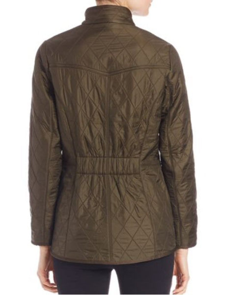 Barbour Womens Cavalry Polarquilt Jacket-Olive