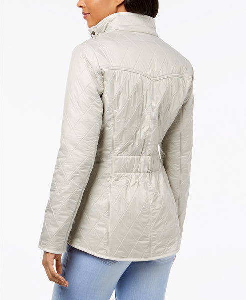 Barbour Womens Cavalry Polarquilt Jacket-Pearl