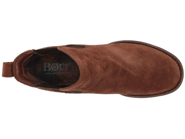 Born Cove Pull-On Boot-Brown Suede Leather