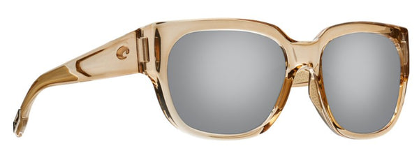 Costa Wonderwoman Sunglasses-Shiny Blonde Crystal w/ 580P Grey-Silver Mirror Lens