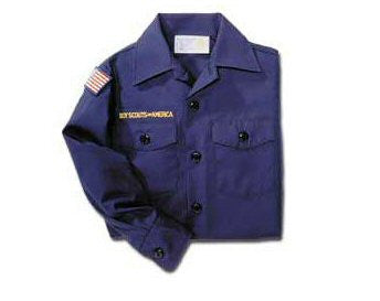 Cub Scout Long-Sleeve Uniform Shirt-Blue - Bennett's Clothing