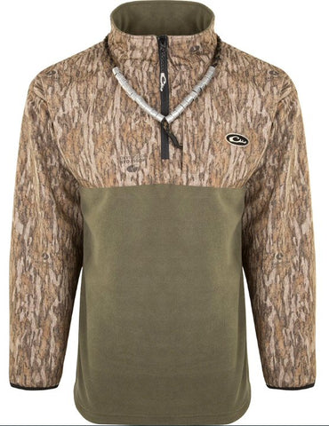 Drake Refuge Eqwader 1/4 Zip Pullover-Mossy Oak Bottomland