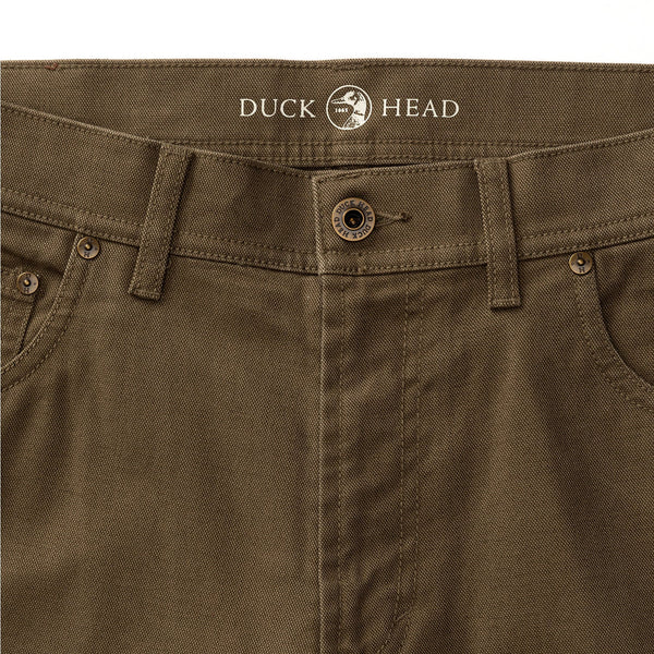 Duck Head Field Canvas 5 Pocket Pant-Dark Olive