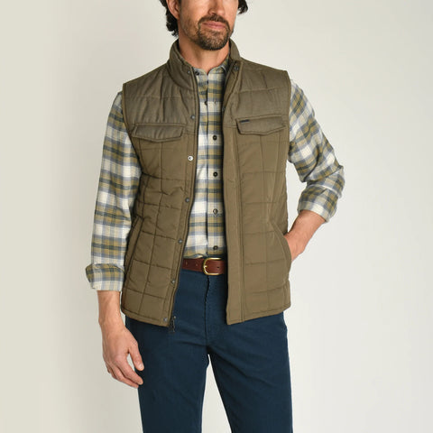 Duck Head Overland Quilted Vest-Crocodile