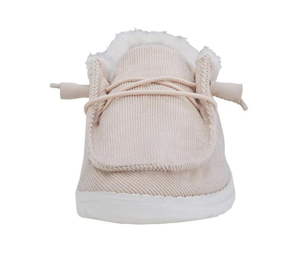 Hey Dude Wendy Corduroy Slip-on Shoe-Cream