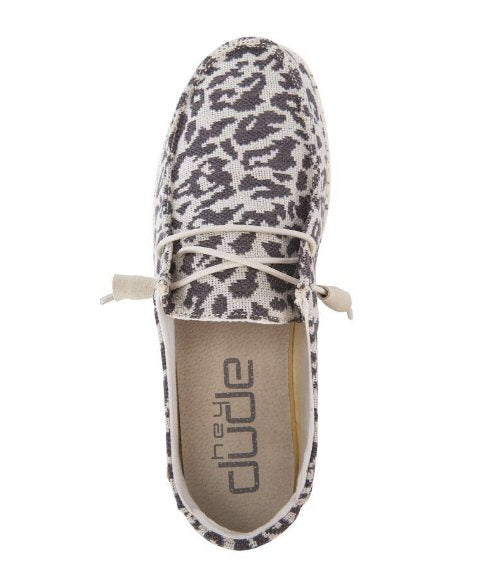 Hey Dude Wendy Jungle Slip-on Shoe-Cheetah Grey