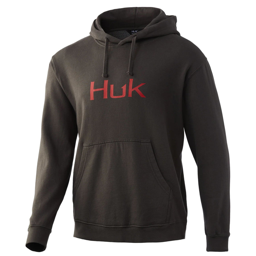 Huk Logo cotton Hoodie sweatshirt has the warmth with style to boot. Shop Bennett's for the outdoor brands you know and love.