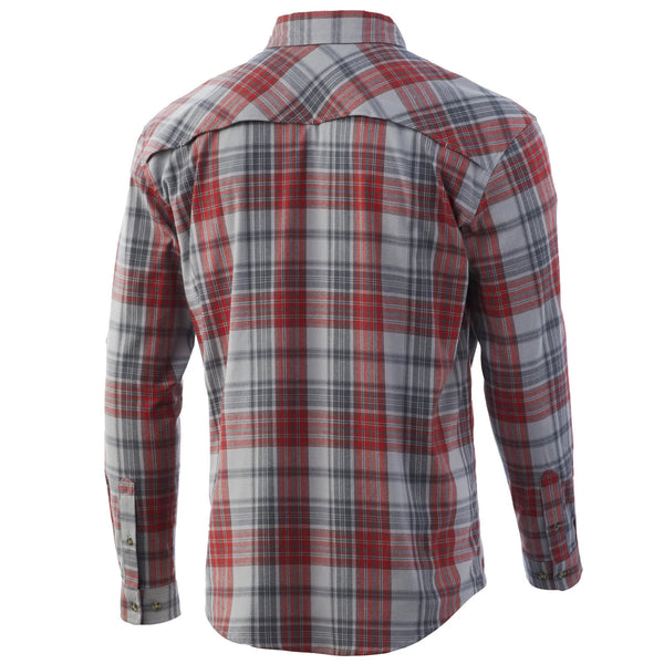 Huk Rutledge Flannel Sleeve Shirt-Volcanic Ash