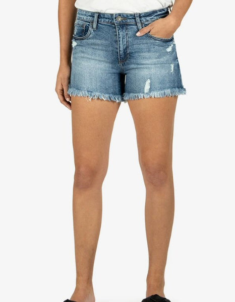 KUT from the Kloth Jane High Rise Short-Instruction Wash