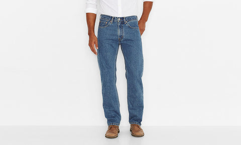 Levi's Men's 505 Straight Leg Jeans -Medium Stonewash - Bennett's Clothing - 1