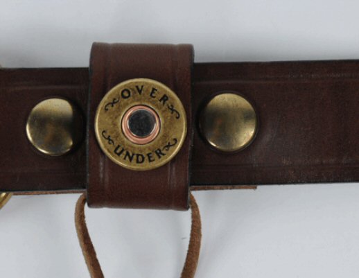 Over Under Multi Shotgun Shell Belt-Dark Brown