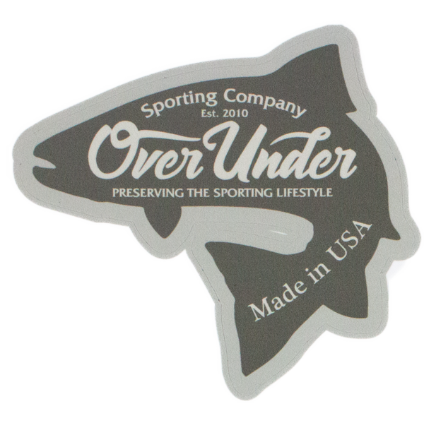 Over Under Brook Trout sticker is unique and as southern as the gentleman that displays it. Perfect for your Bison cup, cooler, or truck window. Shop Bennett's Clothing for the brands you want with the customer service you deserve.