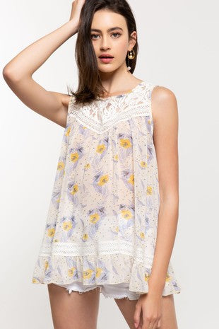 POL Sleeveless floral print babydoll is perfect for summer and that casual beach look. Shop Bennetts Clothing for the latest in women's fashions shipped same day..