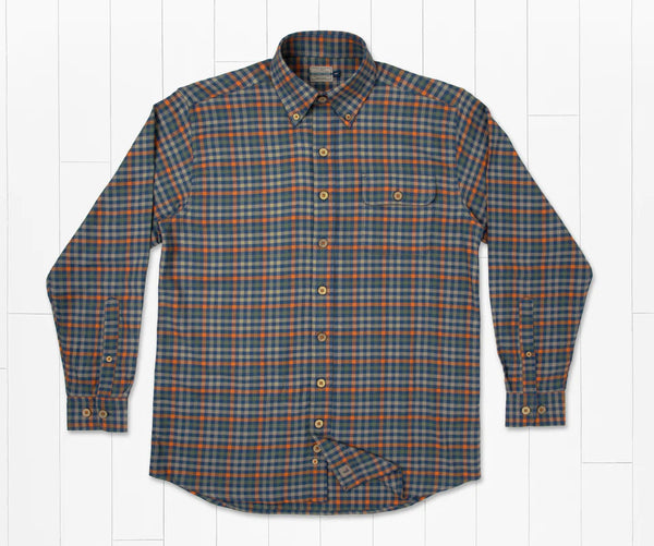 Southern Marsh Boothville Flannel Shirt-Slate & Burnt Taupe