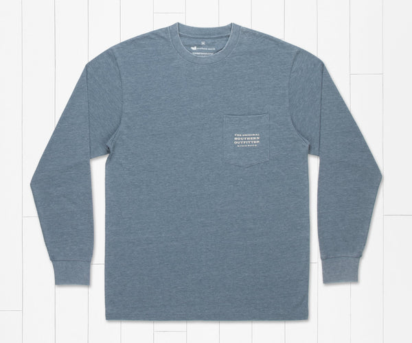 Southern Marsh Etched Formation Long Sleeve Tee-Slate