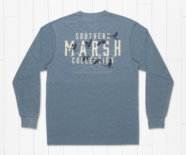 Southern Marsh Etched Formation long sleeve tee looks awesome in the field or on campus. Shop Bennett's for the best in outdoor clothing shipped same day to your front door.